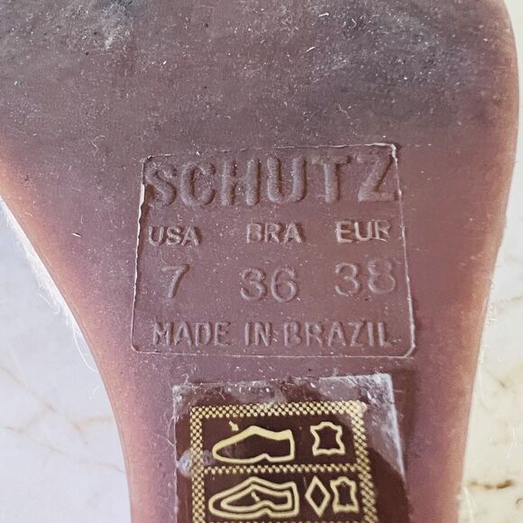 SCHUTZ Gabrielle Pink Wedge Platform Open Toe Pump - US 7 - Picture 12 of 12